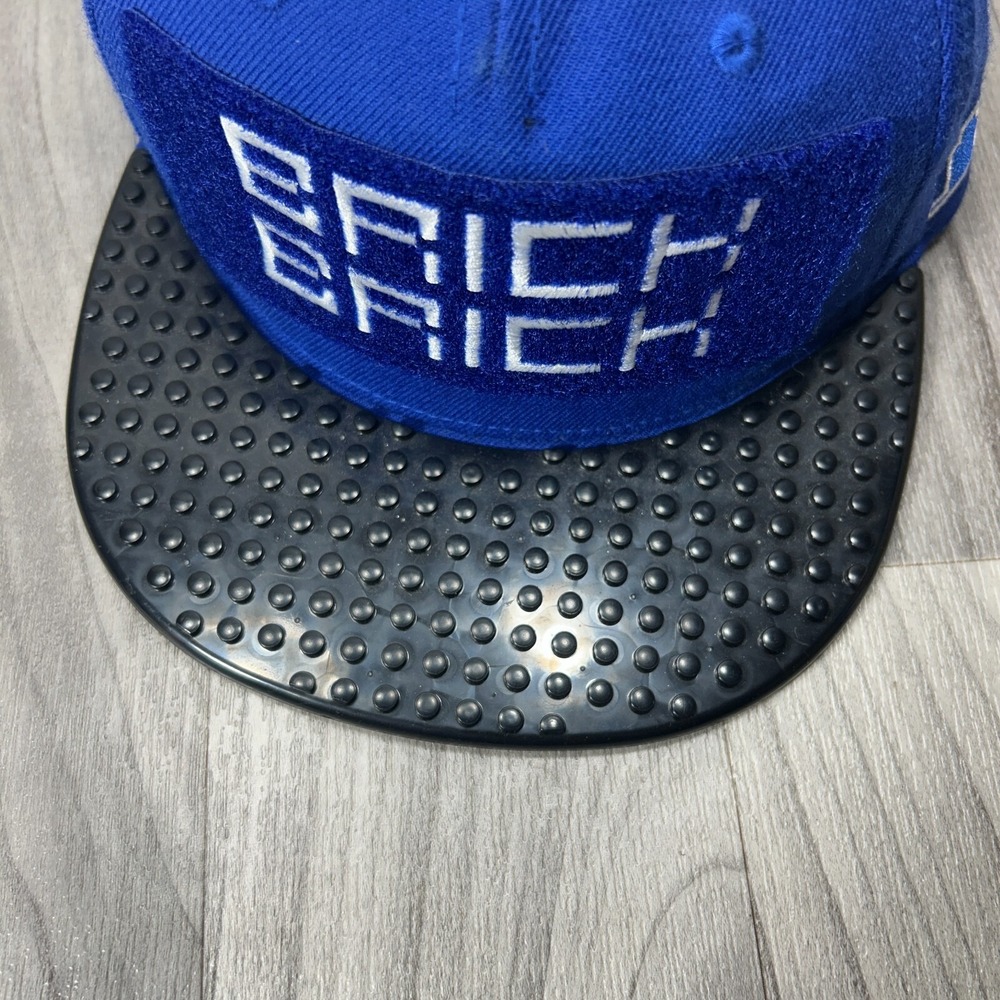 Brich‎ Brich Baseball Cap Mens Blue Black Plastic Flat Brim Adjustable Snapback - Picture 2 of 7